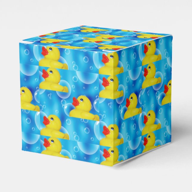 Caja Para Regalos Rubber amarillo arrojado en burbujas (Costado Anverso)