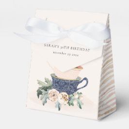 Caja Para Regalos Rubor Blue Flora apiló tazas de té de cualquier ed