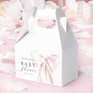 Caja Para Regalos Rubor Pink Bow Baby Shower