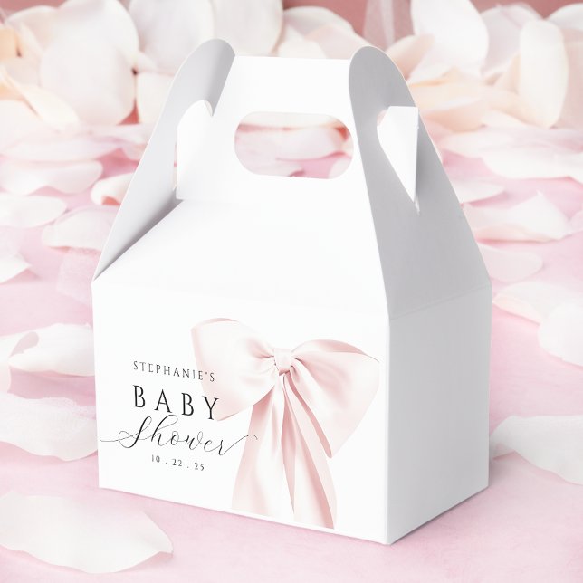 Caja Para Regalos Rubor Pink Bow Baby Shower (Subido por el creador)