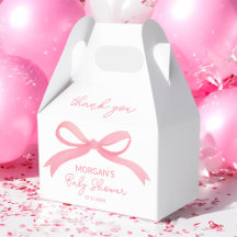 Rubor Pink Bow Watercolor Baby Shower