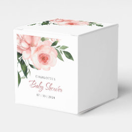 Caja Para Regalos Rubor Pink Rose Floral Baby Shower