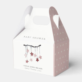 Caja Para Regalos Rubor Pink Star Mobile Baby Shower
