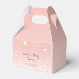 Caja Para Regalos Rubor Pink Star Moon Baby Shower