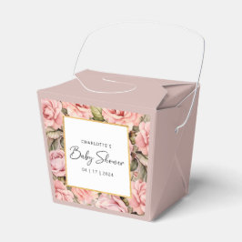 Caja Para Regalos Rubor Rosa Floral Baby Shower