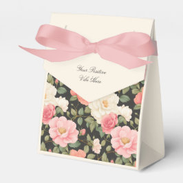 Caja Para Regalos Rubor y Rosas de marfil pintados a mano exuberante