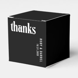 Caja Para Regalos Ruby Black Modern Boda