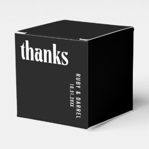 Caja Para Regalos Ruby Black Modern Boda