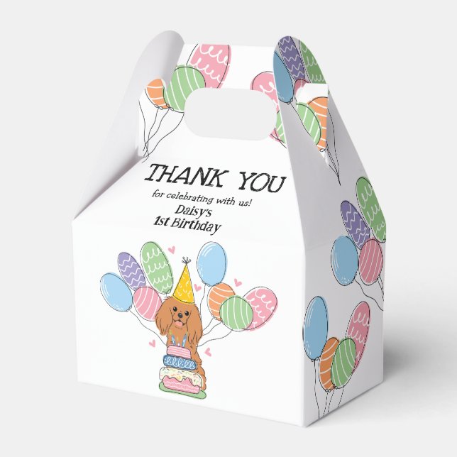 Caja Para Regalos Ruby Cavalier King Charles Spaniel Gracias (Front Side)