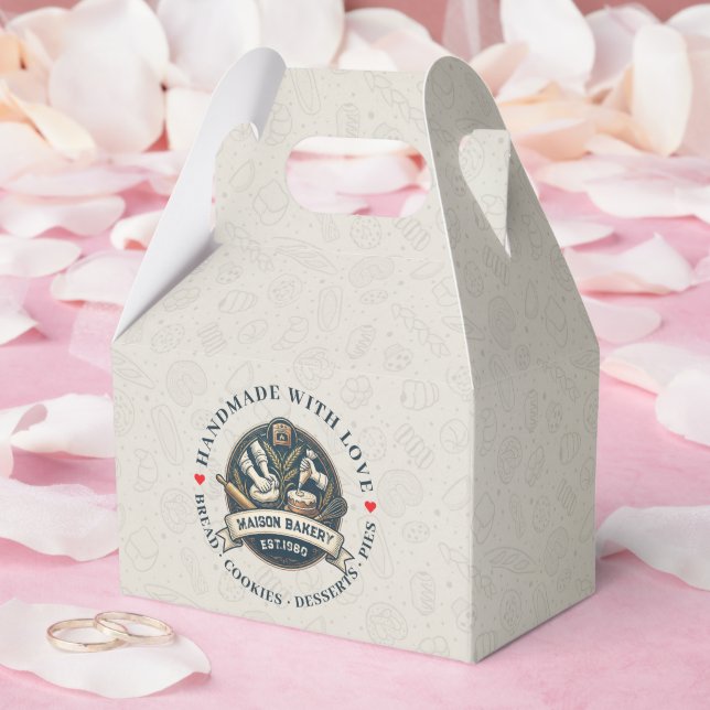 Caja Para Regalos Rustic Bakery Store Pastry Dessert Sweet Cake Shop (Boda)