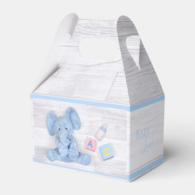 Caja Para Regalos Rustic Bear Baby Shower Boy (Front Side)