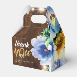 Caja Para Regalos Rustic Cowgirl Floral String Lights Personalizado