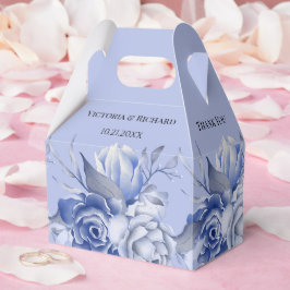 Caja Para Regalos rustic dusty blue roses and other flowers