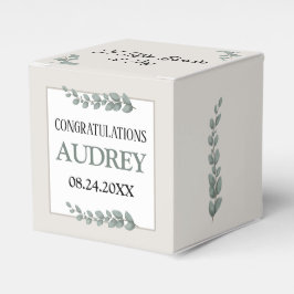 Caja Para Regalos Rustic Eucalyptus 2"w x 2"l x 2"h