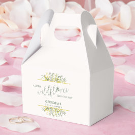 Caja Para Regalos Rustic Golden Frame Wildflower on Way  Baby Shower