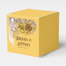 Caja Para Regalos Rustic Mustard Sunflowers