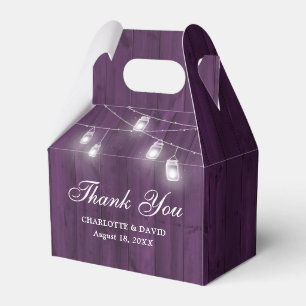 Caja Para Regalos Rustic Purple Wood Mason Jars Boda Gracias