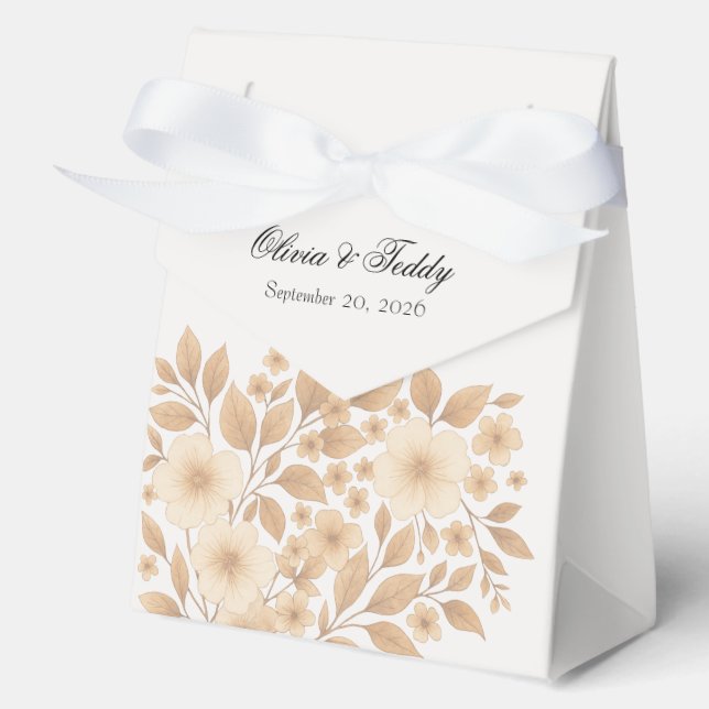 Caja Para Regalos Rustic Romance Wedding Favor Boxes (Anverso)