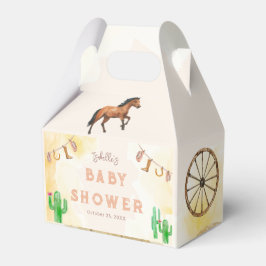 Caja Para Regalos Rustic Western Watercolor Cowboy Baby Shower