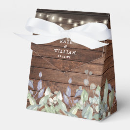 Caja Para Regalos Rustic Wood String ilumina el Boda del follaje ver