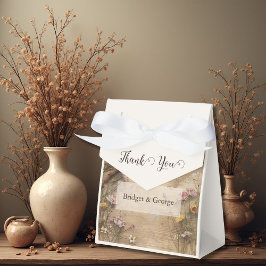 Caja Para Regalos Rustic Wooden Bohemian Floral Wedding 