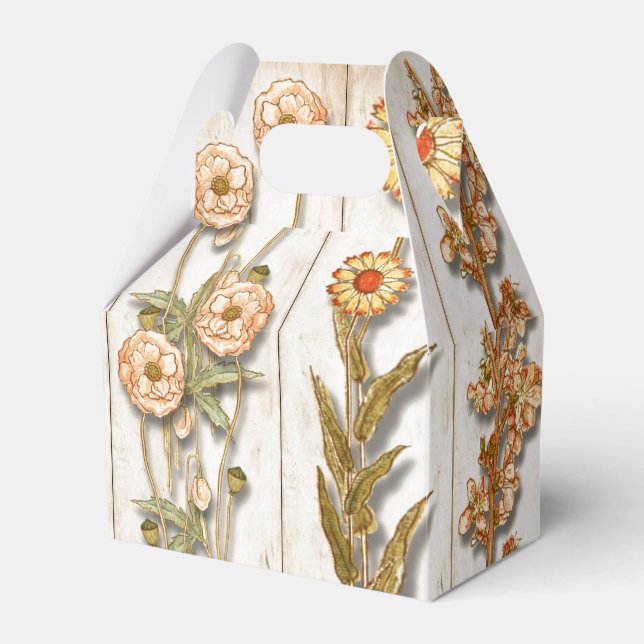 Caja Para Regalos Rústica de las plantas de cosecha (Front Side)