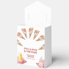 Caja Para Regalos Rústica moderna Slice Pizza Beers Baby Shower