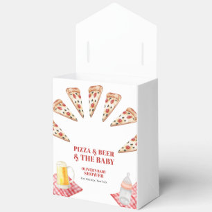 Caja Para Regalos Rústica moderna Slice Pizza Beers Baby Shower