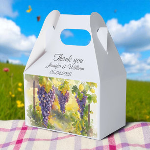 Caja Para Regalos Rústica uva vitícola Lemons Boda de Italia