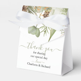 Caja Para Regalos Rústica vegetación de bosques y Boda de pinecones