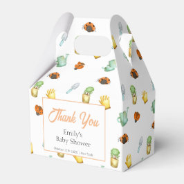 Caja Para Regalos Rústica vegetación Ladybug Garden Baby Shower
