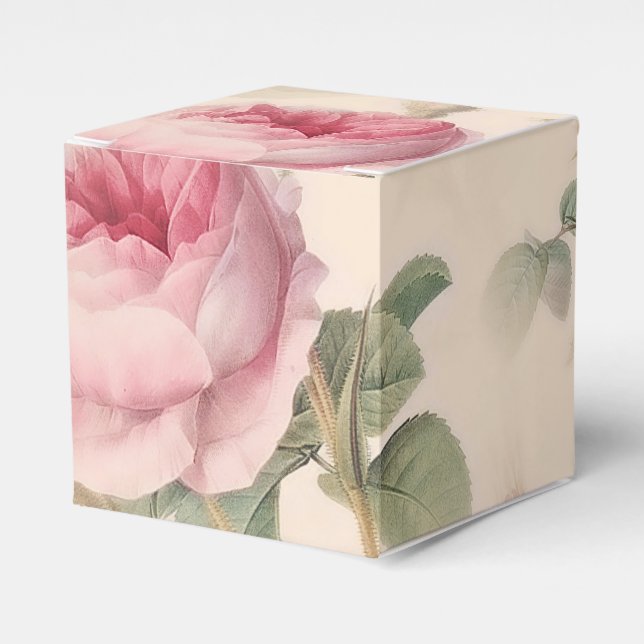 Caja Para Regalos Rústicas rosas rosas (Costado Anverso)