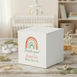 Caja Para Regalos Rústico arco iris ducha bebé gracias