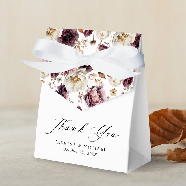 Caja Para Regalos Rústico Boda floral otoñal Gracias (Subido por el creador)