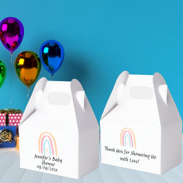 Caja Para Regalos Rústico elegante arco iris Baby Shower neutral de