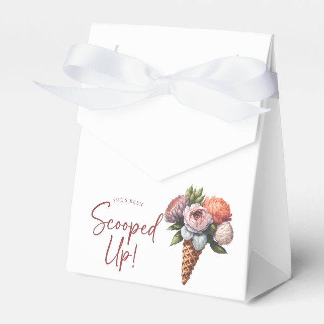 Caja Para Regalos Rústico Elegante Boho Ice Cream Bridal Shower (Front Side)