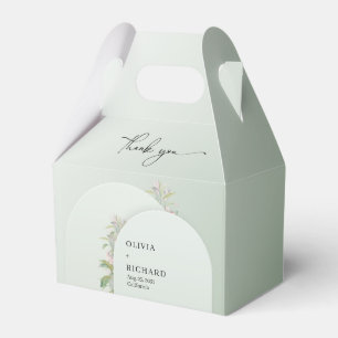 Caja Para Regalos Rústico Hojas verdes turbias ruidosas Arco floral
