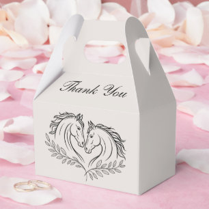 Caja Para Regalos Rústico País Caballo Boda Occidental Gracias
