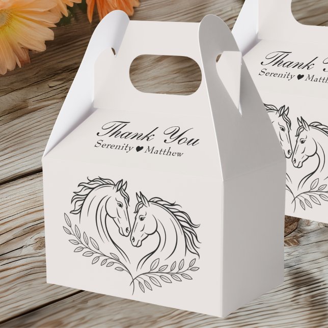 Caja Para Regalos Rústico País Caballo Boda Occidental Gracias (Subido por el creador)