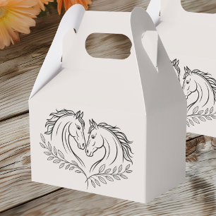 Caja Para Regalos Rústico país de amor a caballo Boda occidental