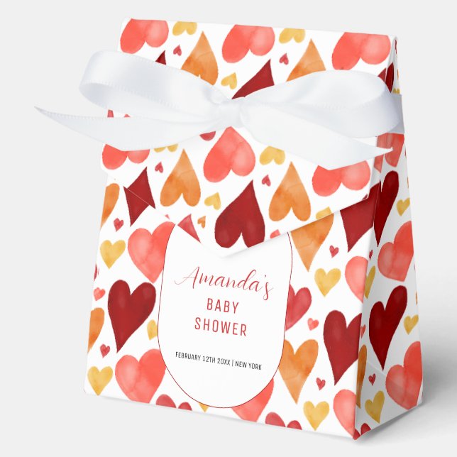 Caja Para Regalos Rústico pequeño querido San Valentín Baby Shower (Anverso)
