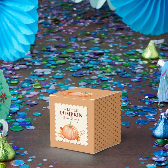 Caja Para Regalos Rústico un poco de calabaza suave caída de Baby Sh (Fiesta)