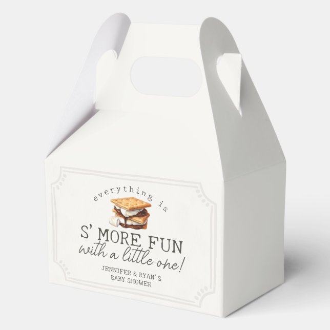 Caja Para Regalos S’mores Fall Bonfire Outdoor Baby Shower (Reverso )