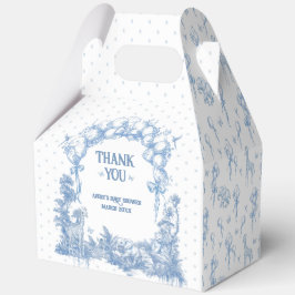 Caja Para Regalos Safari Animal Dusty Blue Toile Baby Shower