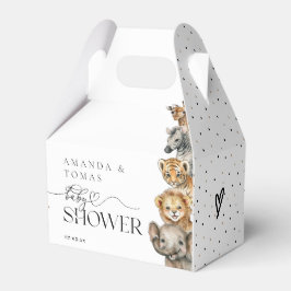 Caja Para Regalos Safari Animals Baby Shower moderno