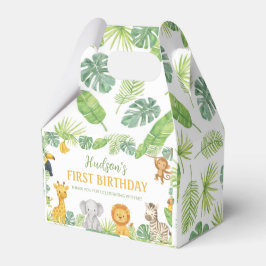 Caja Para Regalos Safari Animals  Wild One Birthday Party