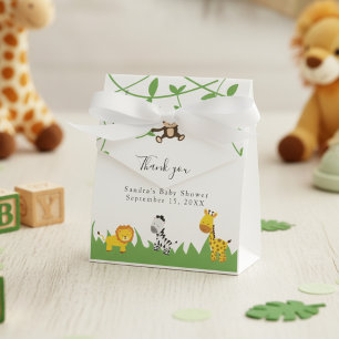 Caja Para Regalos Safari Baby Shower mata a animales de la jungla ne