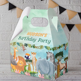 Caja Para Regalos Safari jungle animals birthday custom