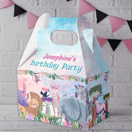 Caja Para Regalos Safari jungle animals girl custom