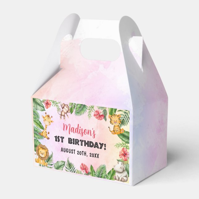 Caja Para Regalos Safari Wild One First Birthday (Front Side)